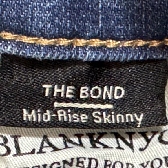 BlankNYC The Bond Mid-Rise Skinny Jeans 25 Distressed Denim - Picture 6 of 7